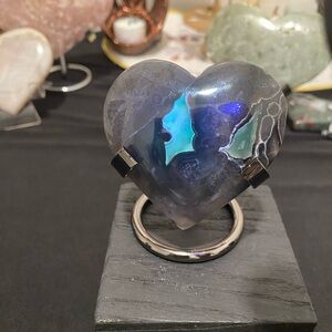 Volcano Agate heart